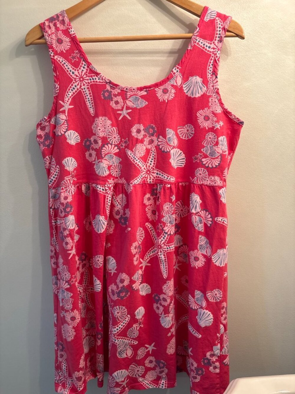 iCantoo Pink Seashell Starfish Sundress Beach Cover Up Dress M USA - Picture 3 of 5